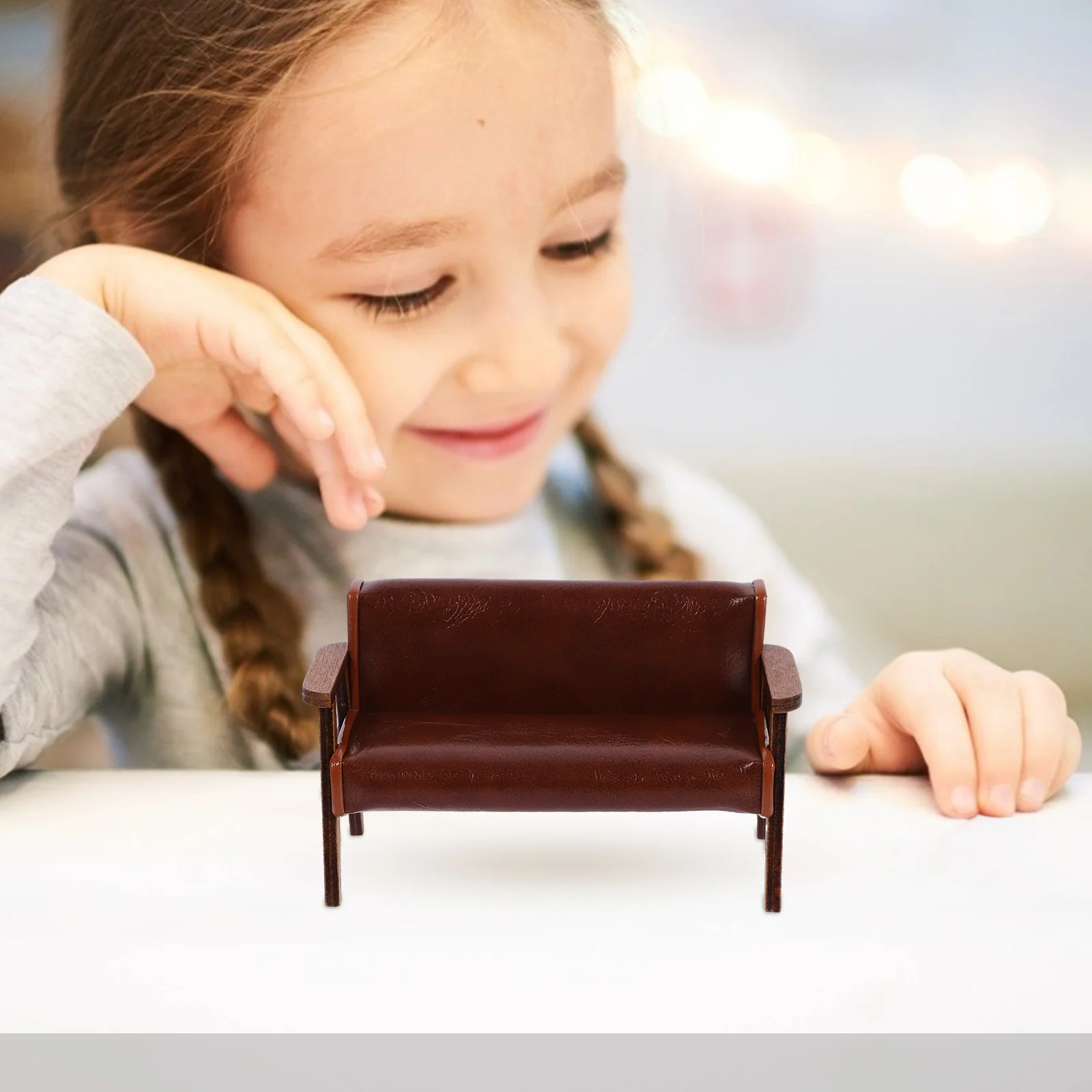 Cadeira em miniatura sofá casa poltrona decorativa decorar móveis de mesa pequeno sofá cadeiras adoráveis