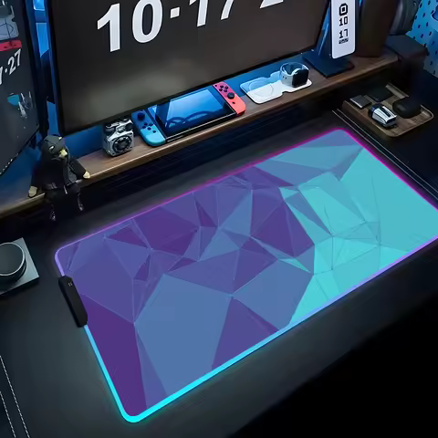 geometry Mouse Pad RGB Gaming Mousepad Big LED Pad PC Desk Mat Luminous Mouse Pad Large Keyboard Mats Table Rug With Backlit