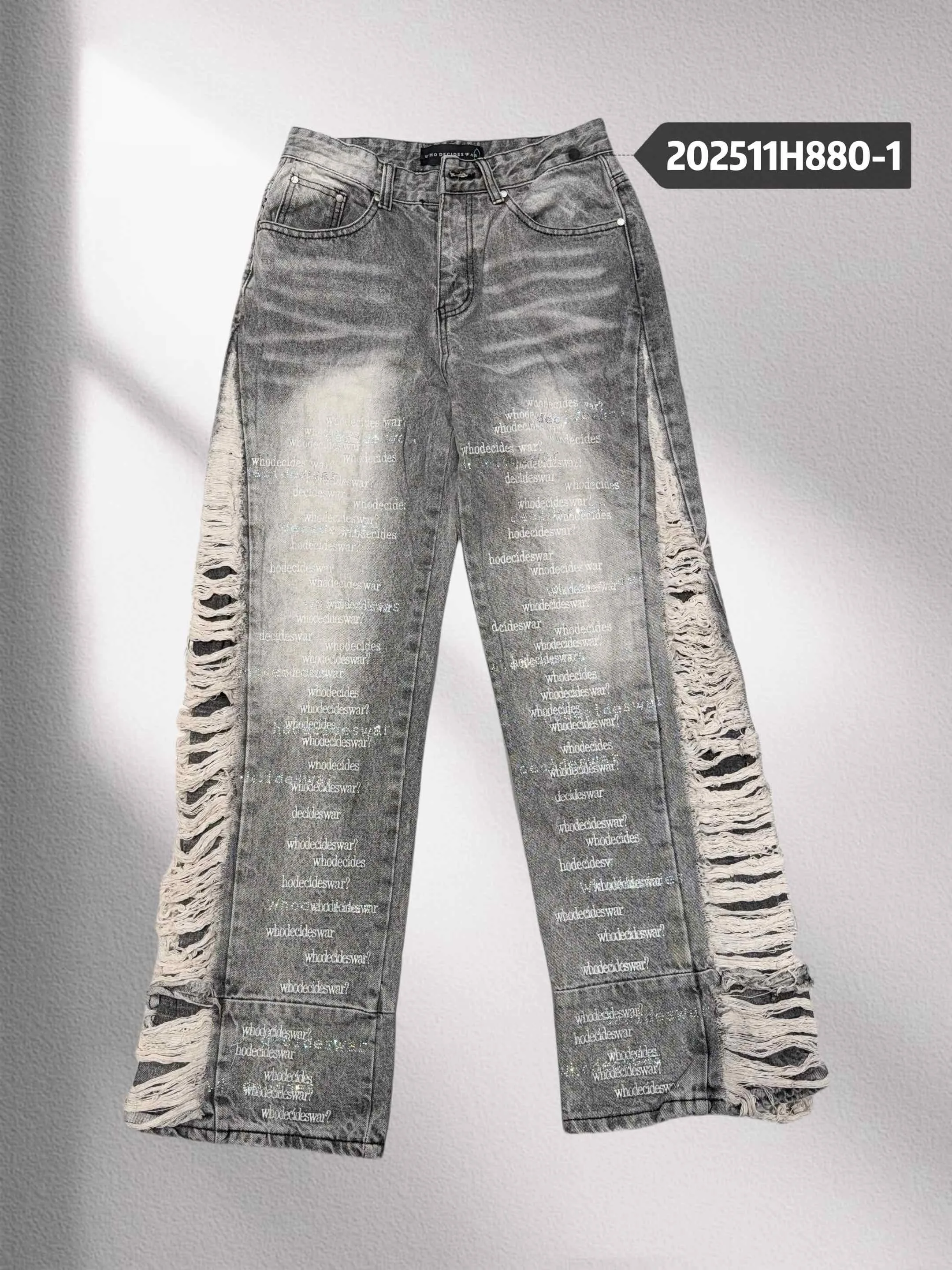 

Мужские джинсы Who Decides War, плотные, прямые, с легким расклешением, из американского денима, молодежные, повседневные, облегающие