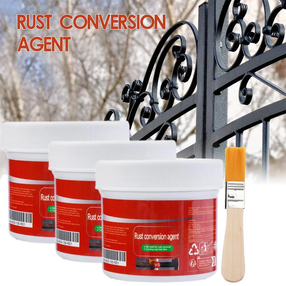 

1/2/3pcs Metal Rust Remover Rust Conversion Agent Waterproof Inhibitor Coating Rust Paint Car Primer Anti-corrosi Anti-rust R9G8
