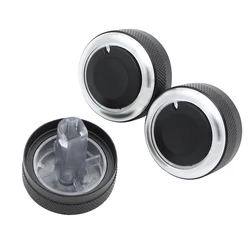 3Pcs Aluminum Alloy Car AC Knob Air Conditioning Heat Control Switch Button Knobs for Geely Panda 2009 - 2017 Accessories