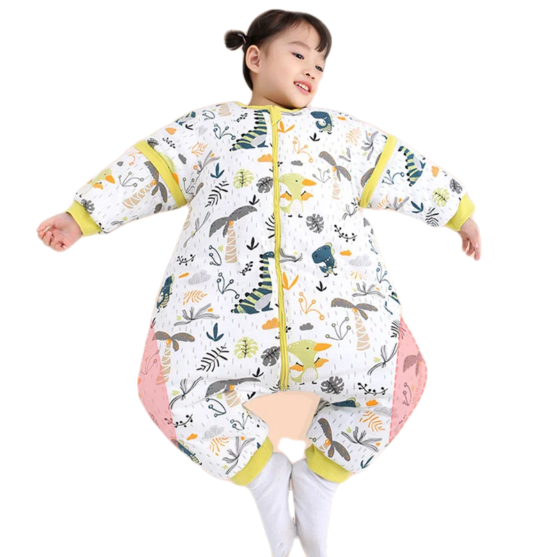 6 Months Boy Fall And Winter Newborn Baby Sleeping Bags For Men And Women Printed Sleepsacks Can Diaper Changing Nighty Pajamas