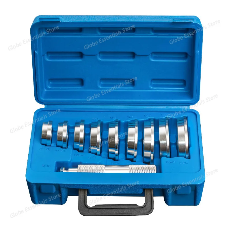 10-Piece Wheel Bearing Installation Tool Kit Tool for Press-Fitting Wheel Bearing Outer Races Seals Oil Seals and Rubber Sleeves