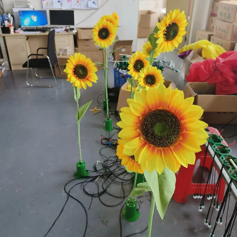 F0100 Motion sense follow interactive props automatically follow the human body rotation sunflower body sense interactive