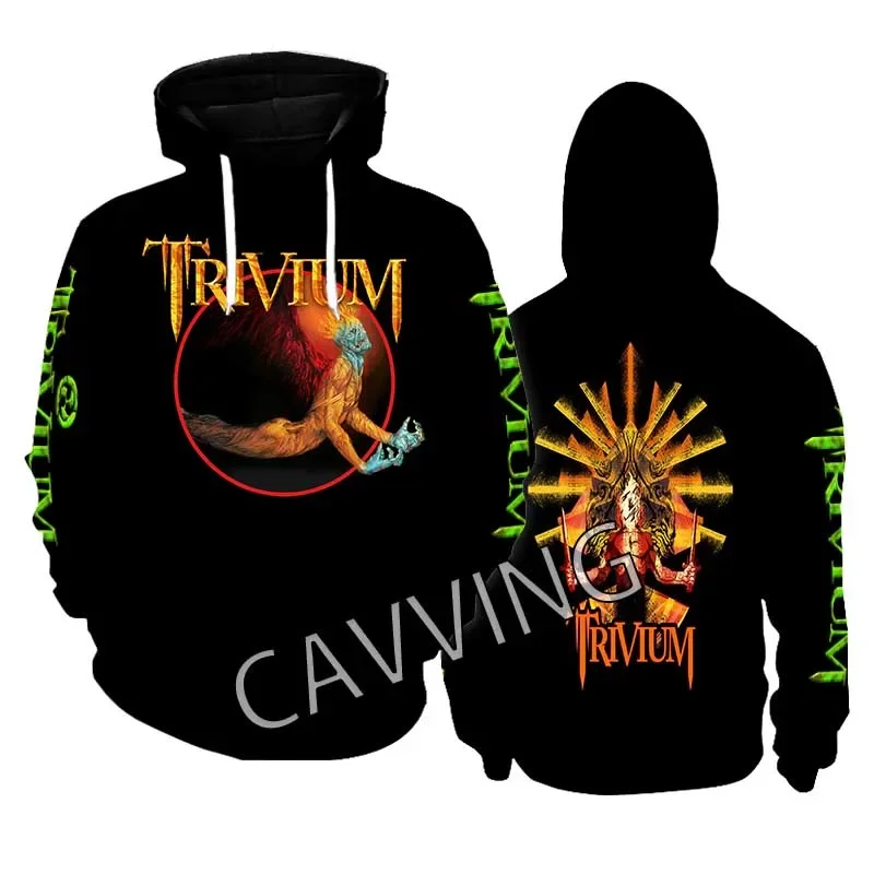 New Fashion Printed Trivium Band  Metal Rock Aesthetic Hoodies Sweatshirt Gothic Top Harajuku Cotton Unisex Clothing  CC2