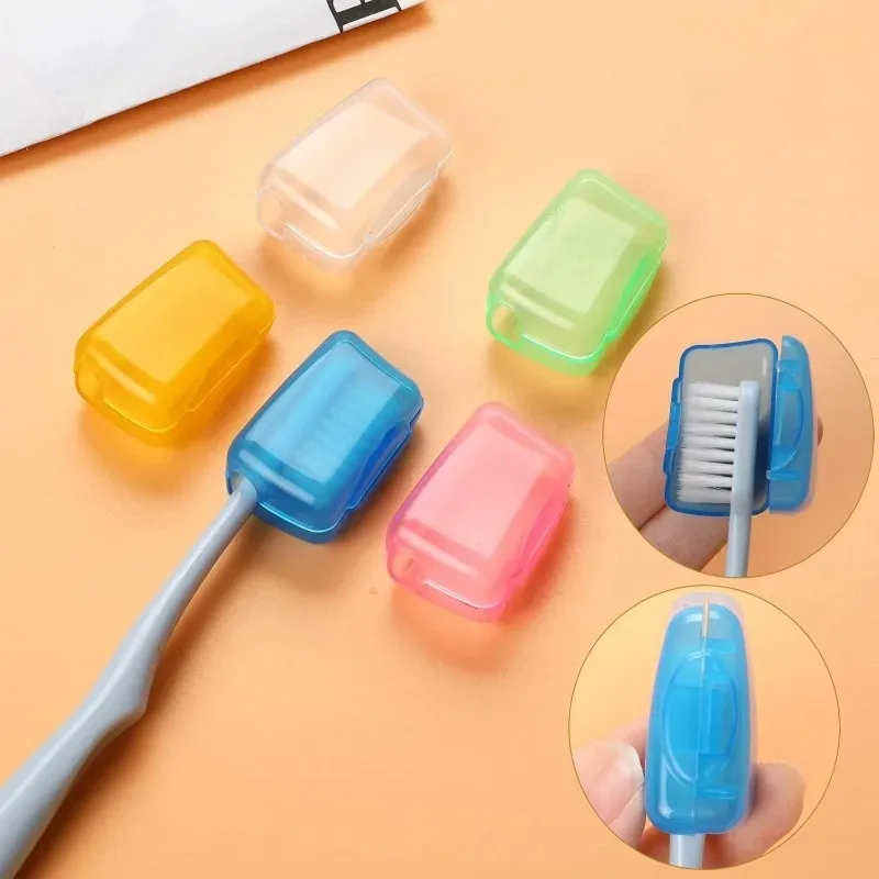 50/5Pcs Toothbrush Head Cover Case Cap Portable Travel Hike Camping Brush Protect Teethbrush Storage Organizer Bathroom Supplies