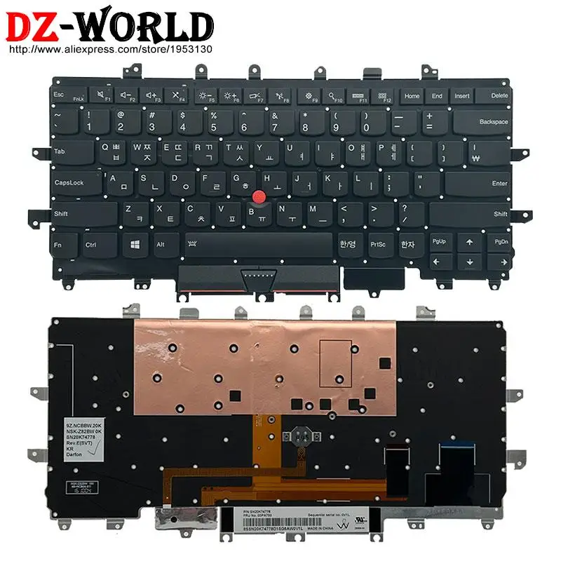 SP Spanish DE German UK English KR Korean CZ Czech CFB TR Turkish NDC Keyboard for Lenovo Thinkpad X1 Carbon 4th Gen 4 Laptop