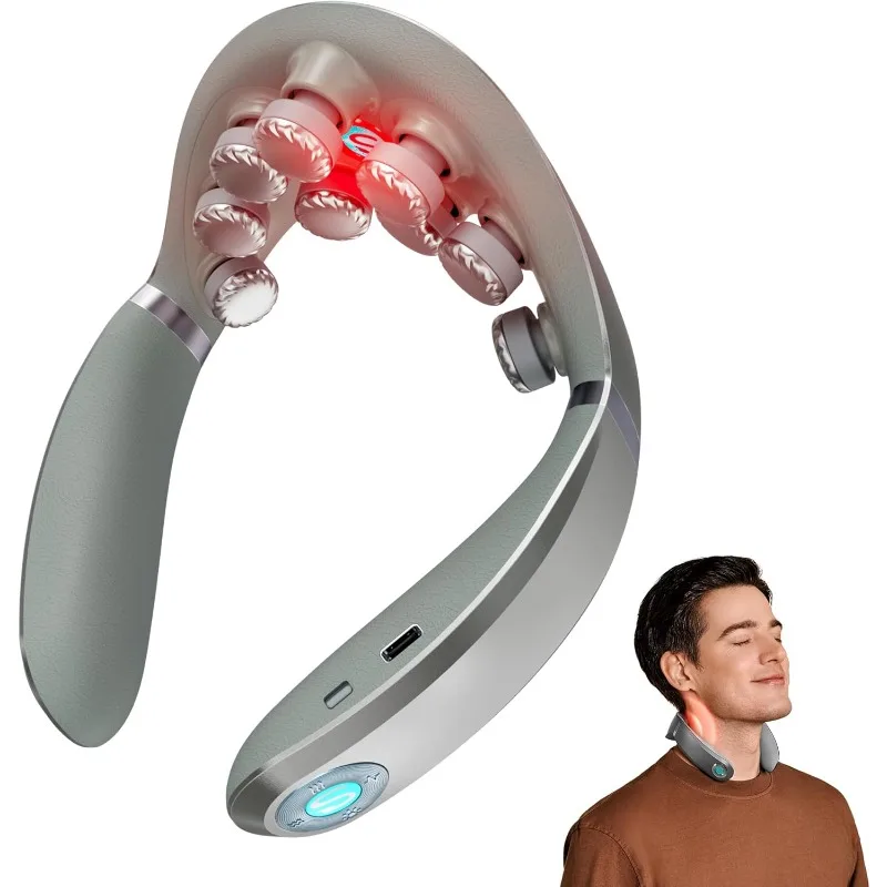 Neck Massager with Heat, 9D Portable Deep Tissue Neck Massager, Cordless Electric Cervical Relaxer Women Men Gift G7 PRO-MAX