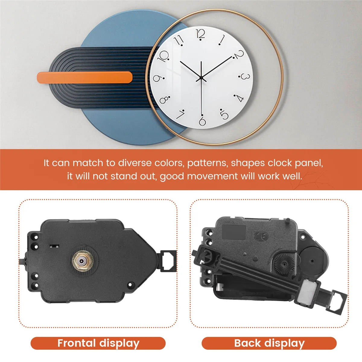 Mecanismo de reloj de péndulo de cuarzo A62K DIY, movimiento de reloj de pared, piezas de reparación de Motor, herramienta de relojería de cuarzo para el hogar de repuesto de 16,5mm