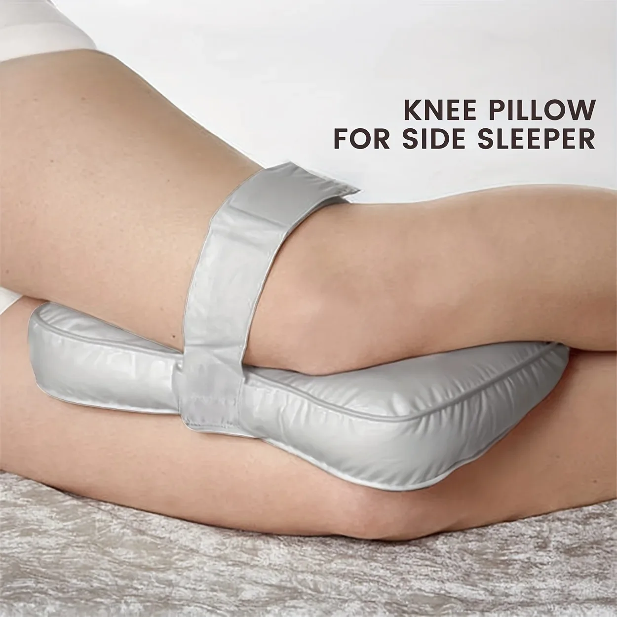 Ergonomic Knee Pillow 1pc with Adjustable Strap Washable Cover Lightweight Design Side Sleeper Support for Pregnancy And Off