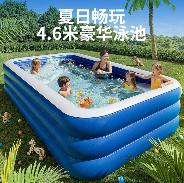 Children's inflatable swimming pool Household indoor thickened folding bath bucket Baby bath basin Children's baby play pool