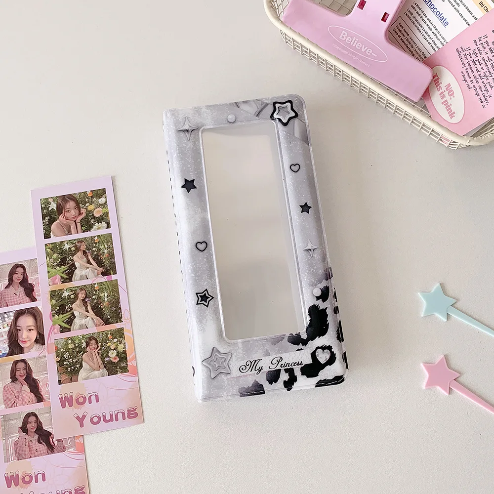 Y2K PVC Card Cover Korean Photocard Album Hanging Decoration Sweet Korean Style Idol Card Display Protector Keychain Pendant