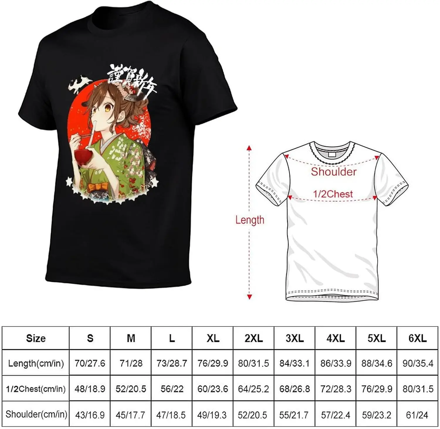 Anime HoriMiya T Shirt Man's Summer Print O-Neck Tee Classic Short Sleeve Tshirt