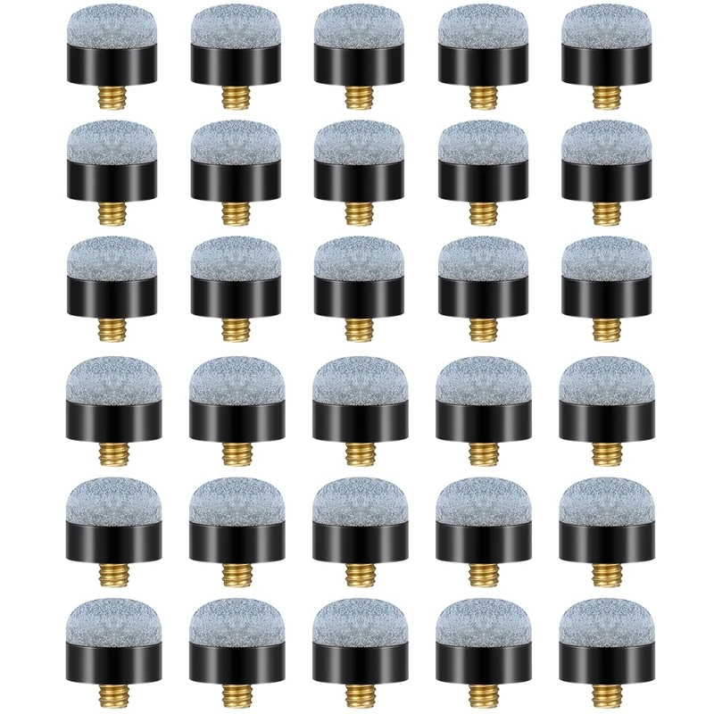 

30 шт. шт. 12 мм/13 мм бильярдный кий, наконечники, завинчивающиеся наконечники, сменные наконечники, аксессуары для бильярдного бассейна