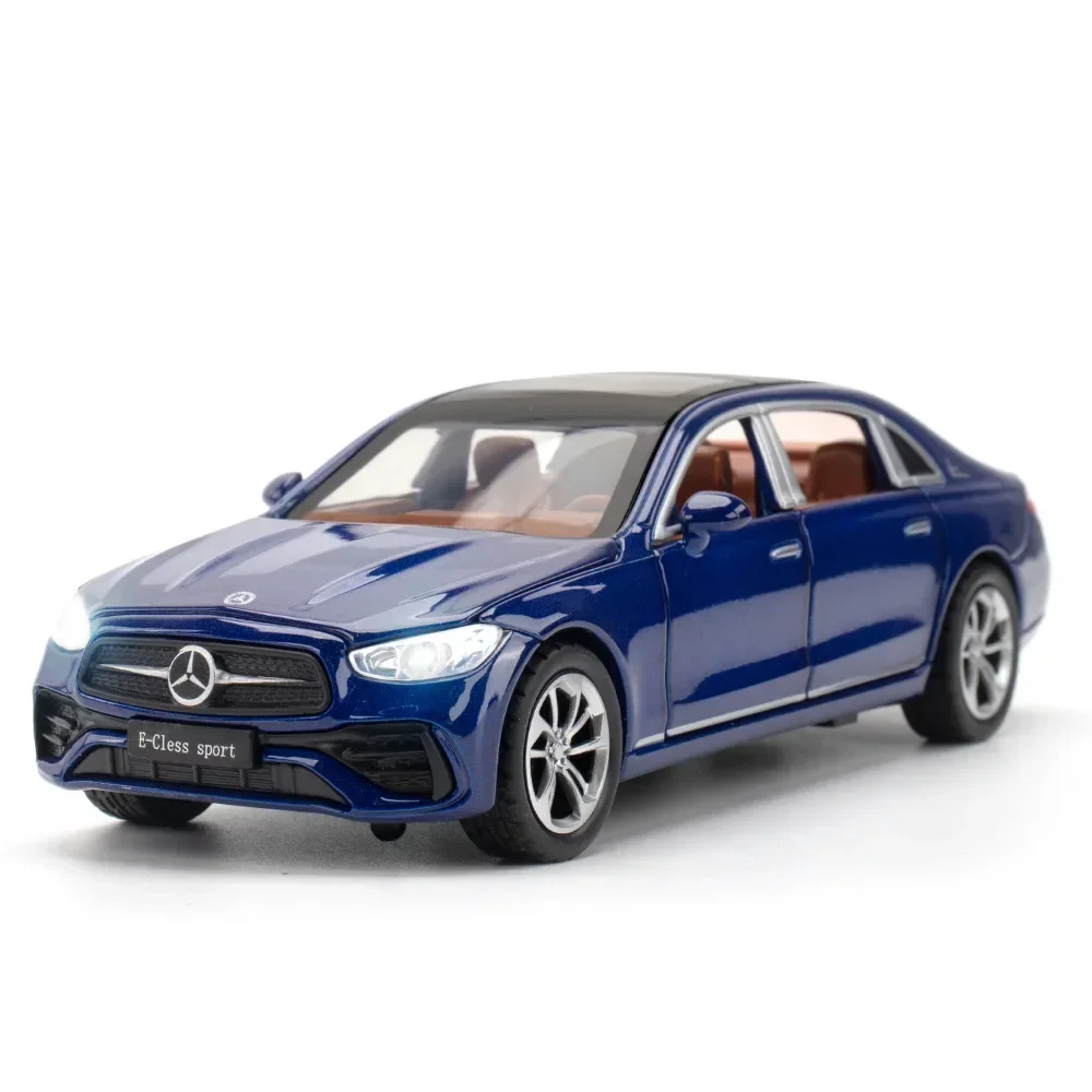 1/32 Mercedes-Benz E300L Toy Car Model Diecast Alloy Metal Miniature Sound & Light Pull Back 1:32 Collection Gift For Boy Kid