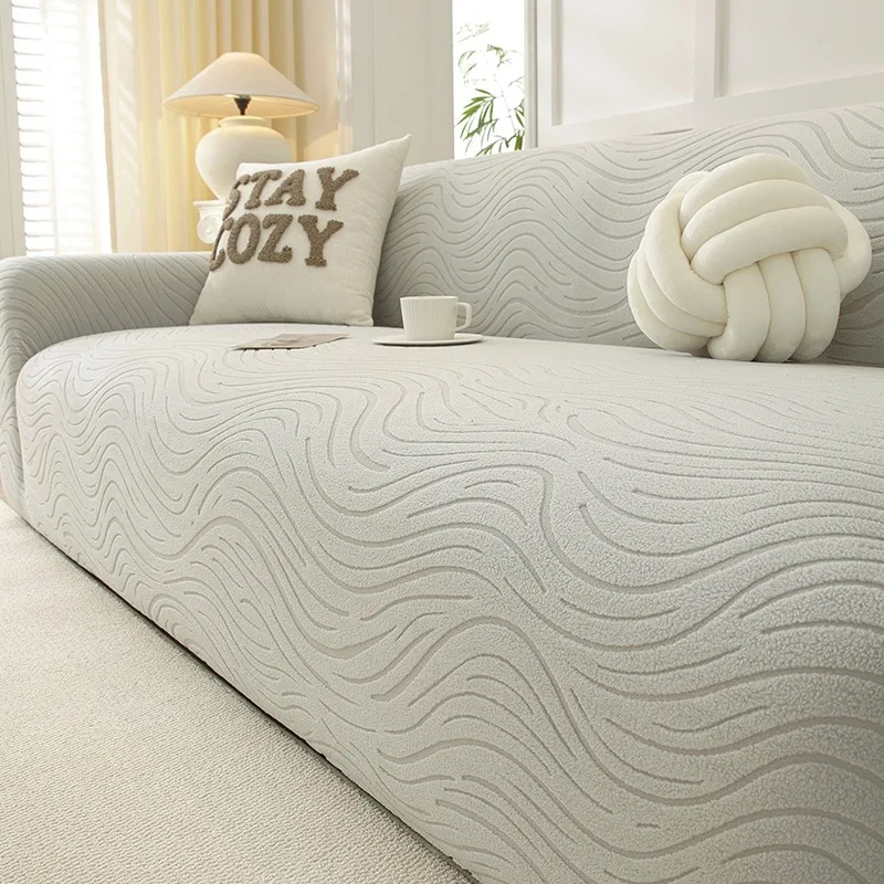 Jacquard Couch Covers Stretch Sofa Cover Pets Dogs Friendly Anti Slip Thickened Slipcovers Furniture Protector 1/2/3/4 Seater