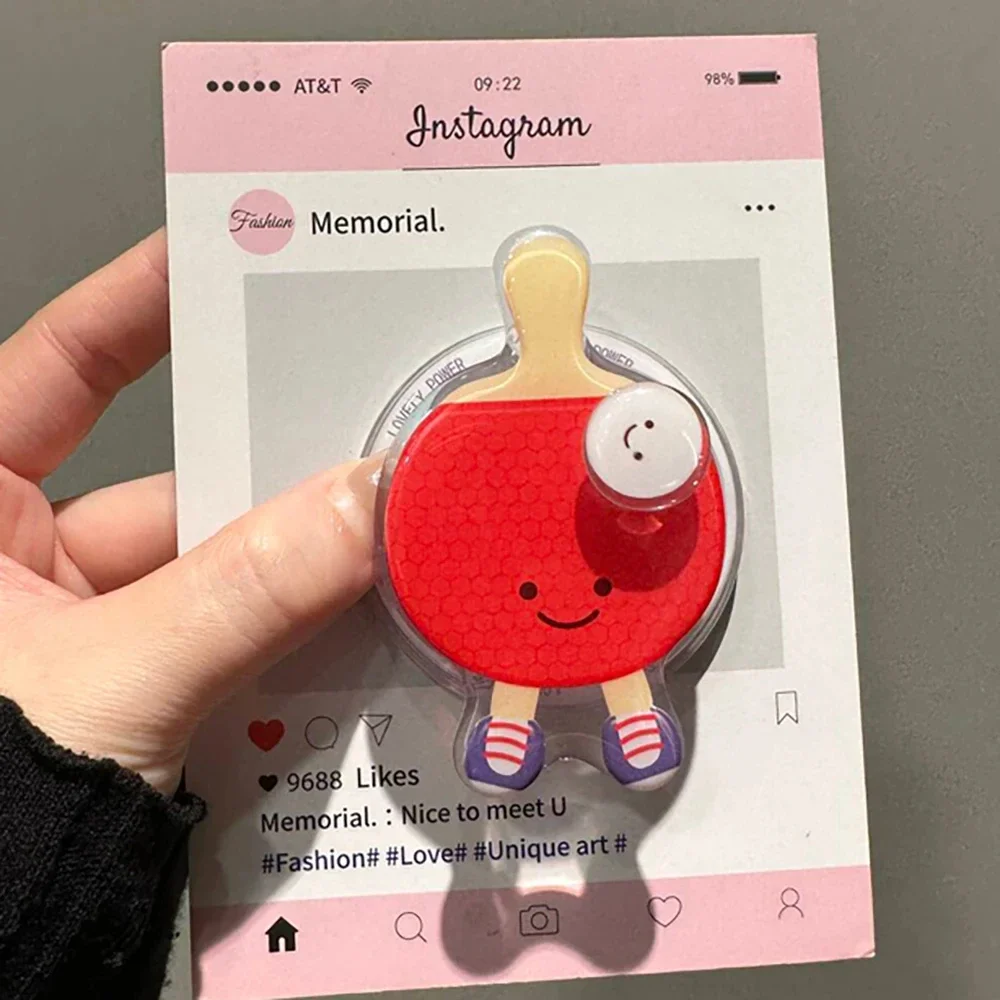 韓国スタイルかわいい回転可能な卓球バドミントン Magsafe ホルダー磁気電話グリップ Tok iPhone サムスンブラケットスタンド