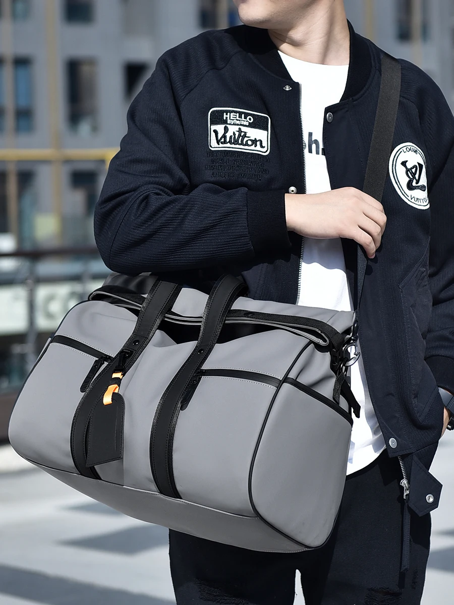 large-capacity-men's-travel-bag-simple-style-fitness-bag-wet-and-dry-separation-luggage-single-shoulder-crossbody-travel-bag
