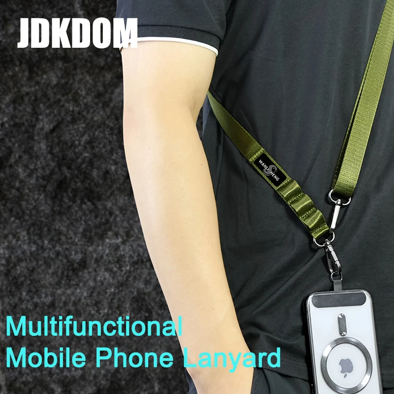 

JDKDOM ремешок для мобильного телефона, регулируемый ремешок через плечо, веревка с защитой от потери, цепочка для мобильного телефона