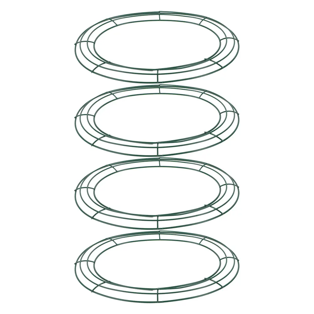 

4pcs Easter Wreath Hoop Craft Egg Rings Artificial Tree Decoration Iron Wire Frame Holiday Supply Christmas Thanksgiving