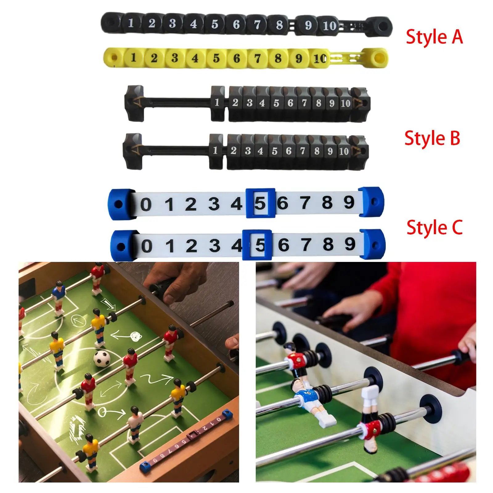لوحة نتائج طاولة فووسبالل القياسية ، استبدال عداد كرة القدم ، 10 أرقام ، حارس النتيجة ، 2 *