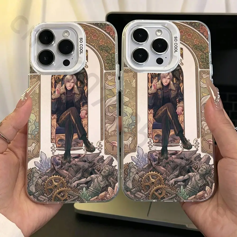 

Leon Kennedy Phone Case For iPhone Air 16 15 14 Pro Max Plus 13 12 11 17 Pro Max Mini Hard Cover