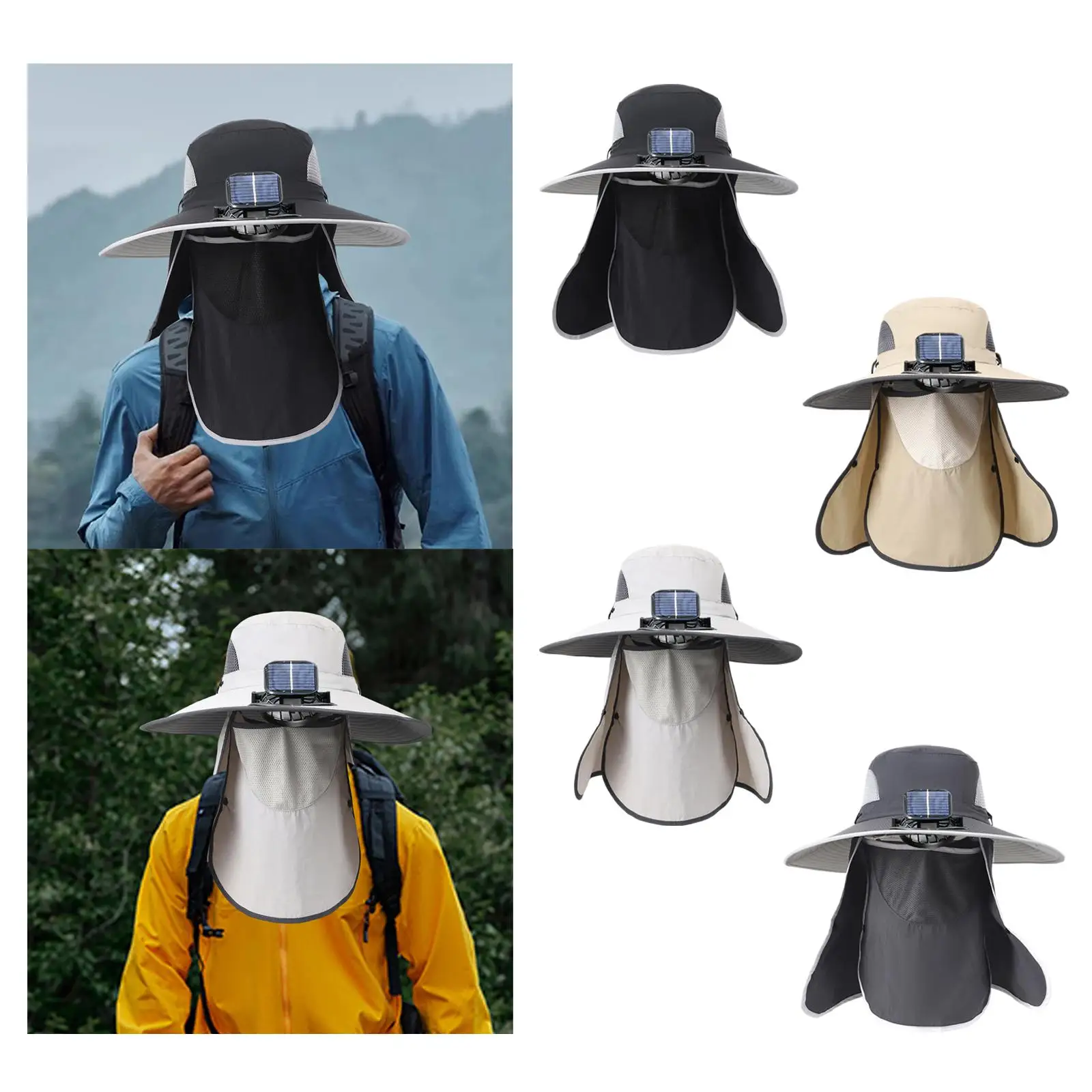 

Outdoor Solar Fan Hat Cooling Fan Hat Comfortable Sun Protection Fishing Cap