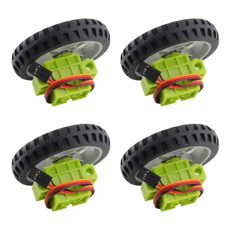 4PCS Geekservo Rotation Servo Wheel Compatible 360 Degree Continuous with Legoeds Building Blocks Micro:bit Robot Smart Car Toys