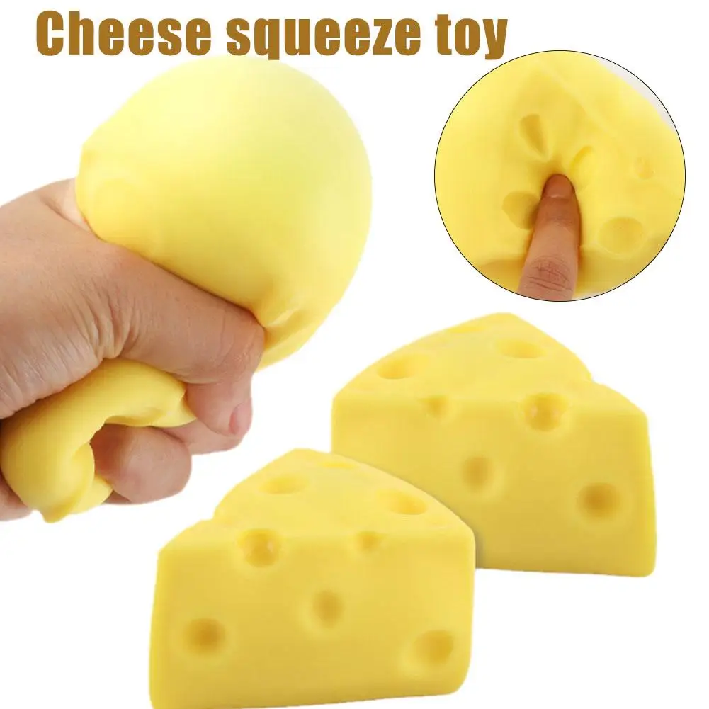 

Simulated Cheese Squeeze Toys Creative Slow Rebound Food Stress Decompression Play Tool Relieving Toys Children's H0Q5