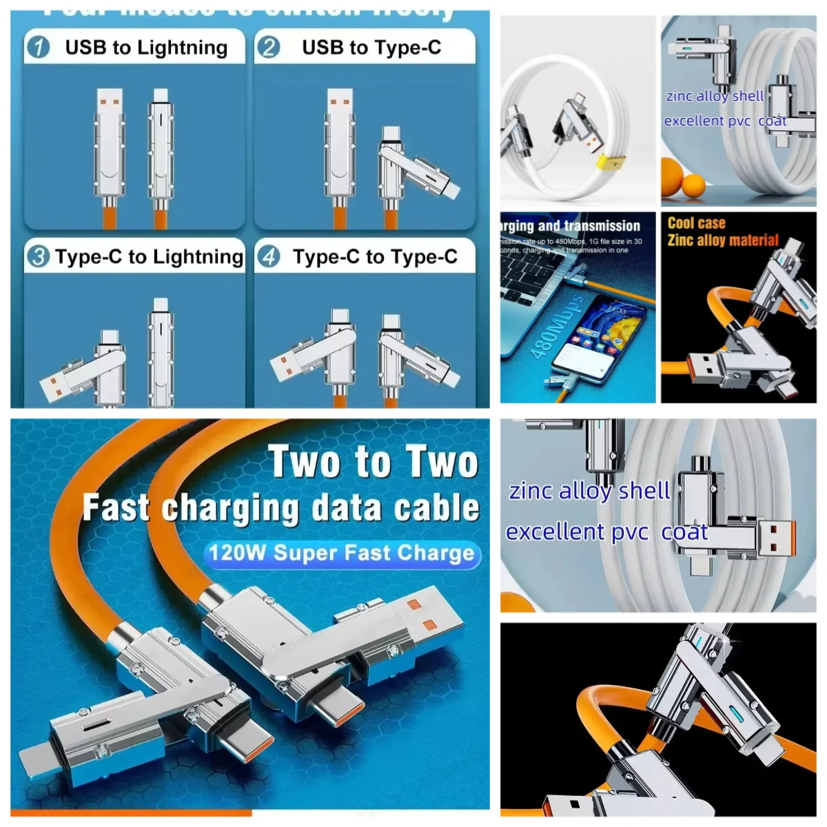

STLFLuyuan 3.3 Ft 100W USB C Charger Cable with Braid Shielding Charging Data for Laptop Hook Loop Fastening