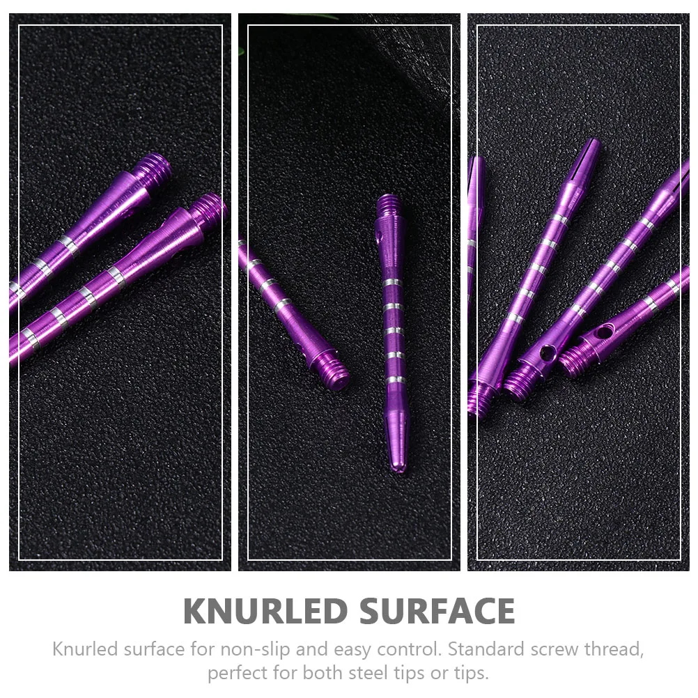 

10 set Aluminum Alloy Thread Dart Rods Standard Replacement Shafts Steel Tips Lightweight Durable Knurled Surface Enhanced