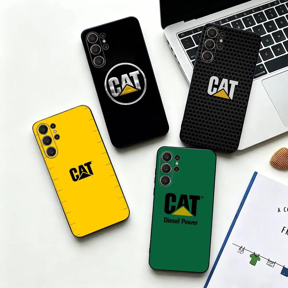 Pattern C-CAT Diesel Power Phone Case For Samsung S26,S24,S21,S22,Plus S23,S30,Ultra,S20,Fe,Black Soft Silicone