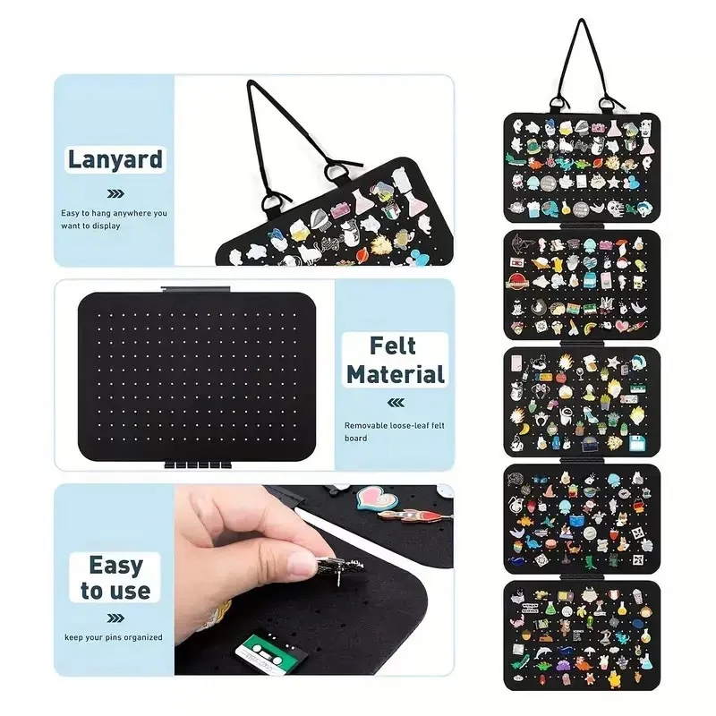 

Wall-mounted Jewelry Storage Pouch For Home Use Jewelry Storage Accessories Brooch Badge Display Board Necklace Earring Storage