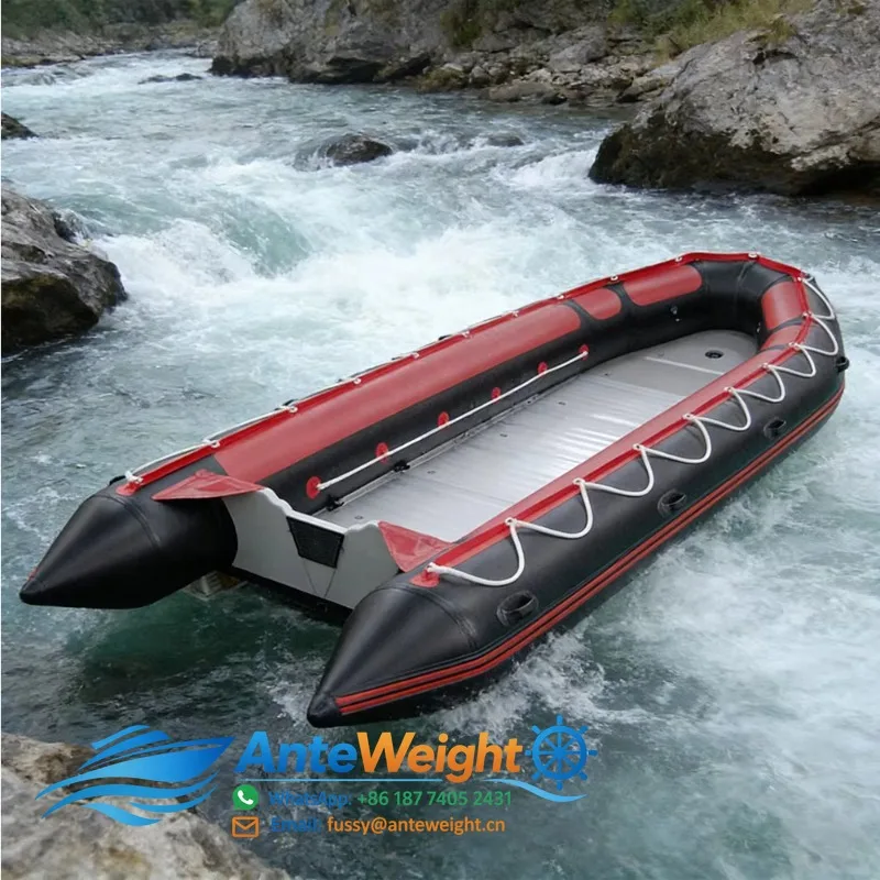 Inflatable Sport Yacht Fishing Boat with PVC Hull Durable Design 6-Person Capacity for Surfing & Outdoor Adventures