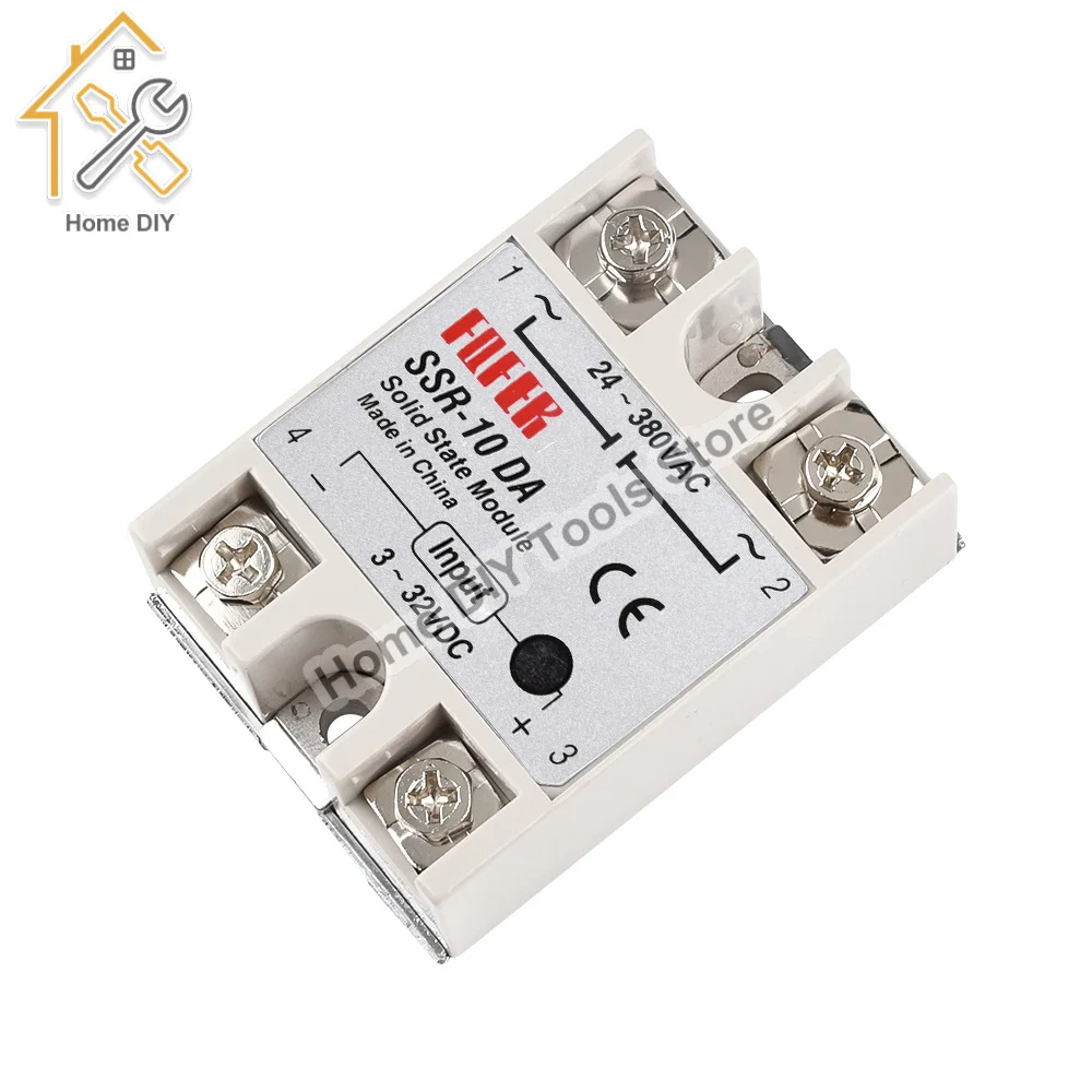 SSR-25DA SSR-40DA SSR-40AA SSR-40DD SSR 10A 25A 40A 60A 80A 100A DD DA AA Solid State Relay Module for PID Temperature Control