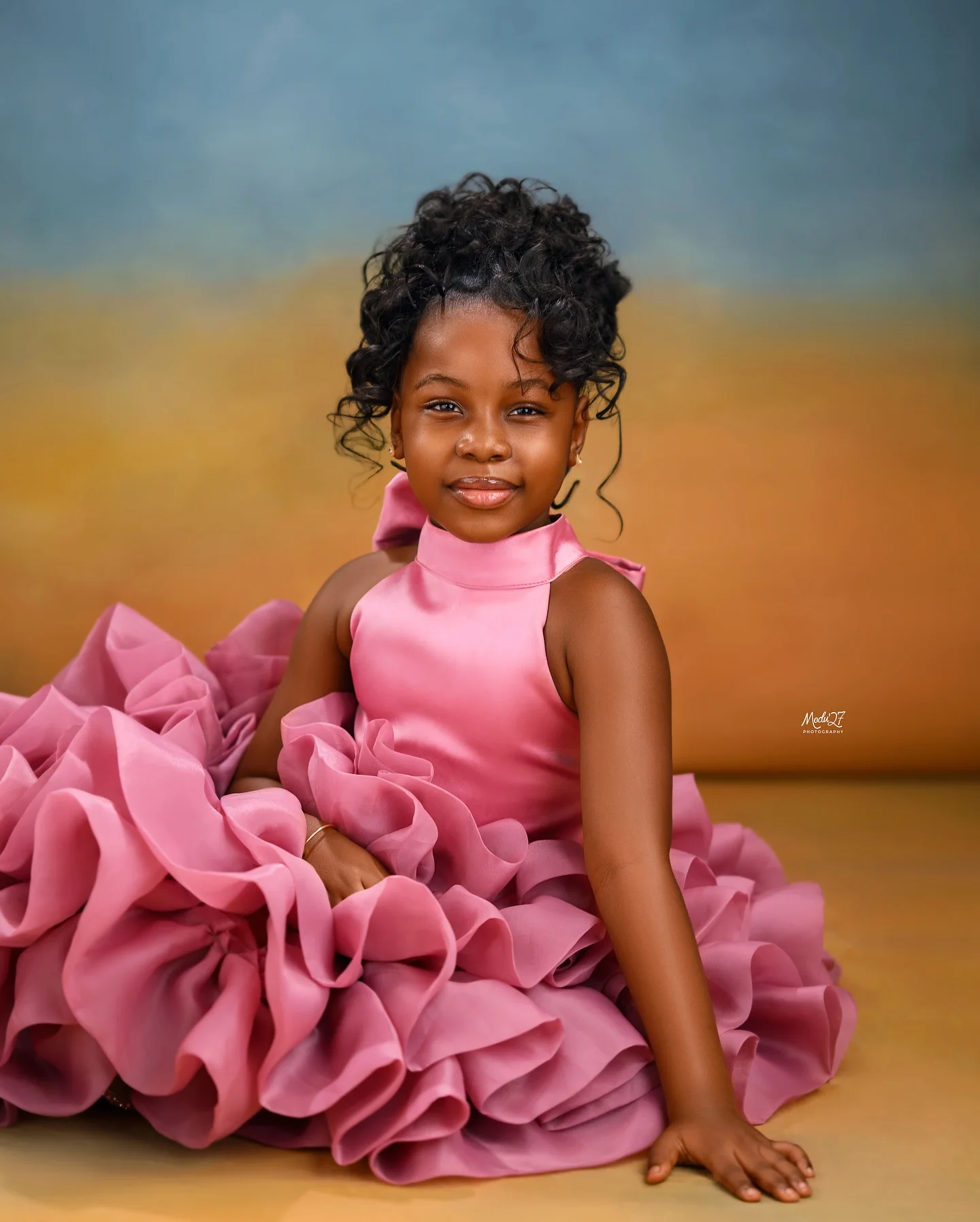 Pink High Low Flower Girl Dresses For Wedding Toddler Ruffles Birthday Party Photo Shoot Ball Gown Customized image 3