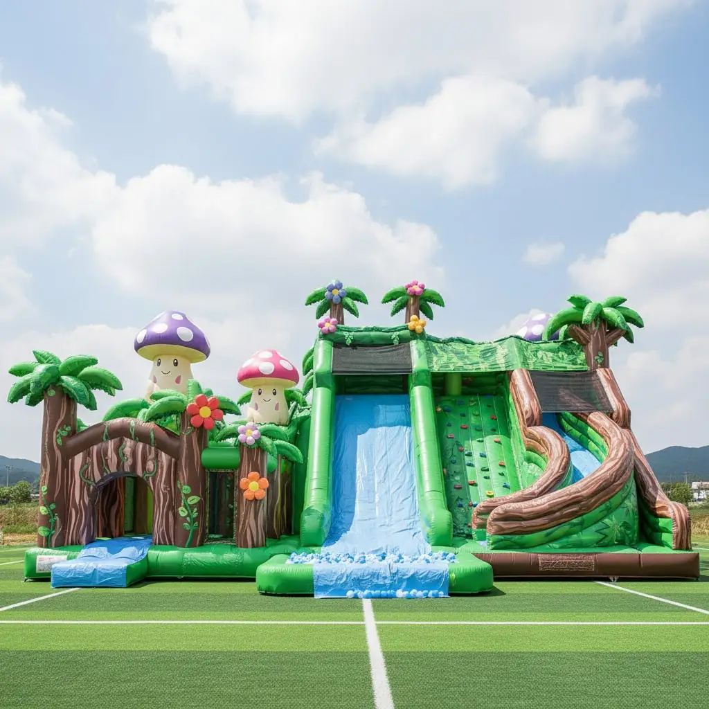 Commercial Large Bounce House Inflatable Castle Slide Combo Kids Bouncy Castle Playground Event Rental Inflatable Slide Combo