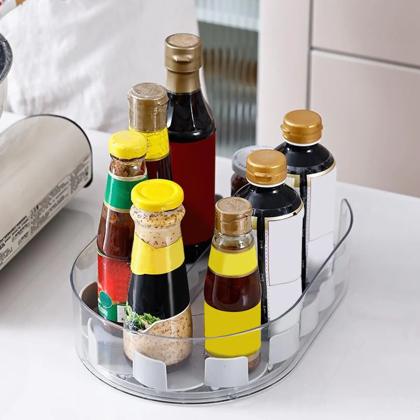 

Органайзер для проигрывателя, органайзер для шкафа, полки для хранения, вращающийся поднос для холодильника для дома, шкафа, стойки, спальни, столовой