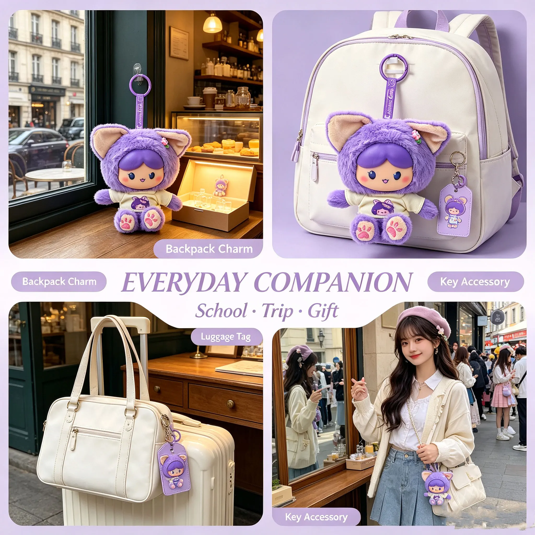 Authentic and in stock 26 trendy plush set featuring dog breed girl theme. Popular blind box lucky doll keychain plush toy gift. - view 6
