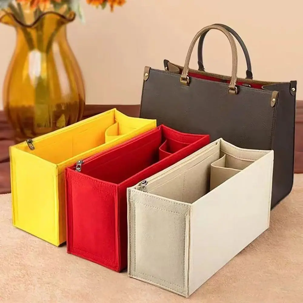 Felt Insert Liner Purse Organiser Pouch Handbag Tote Bag Internal Bag For LV Onthego Felt Bag Support High-quality