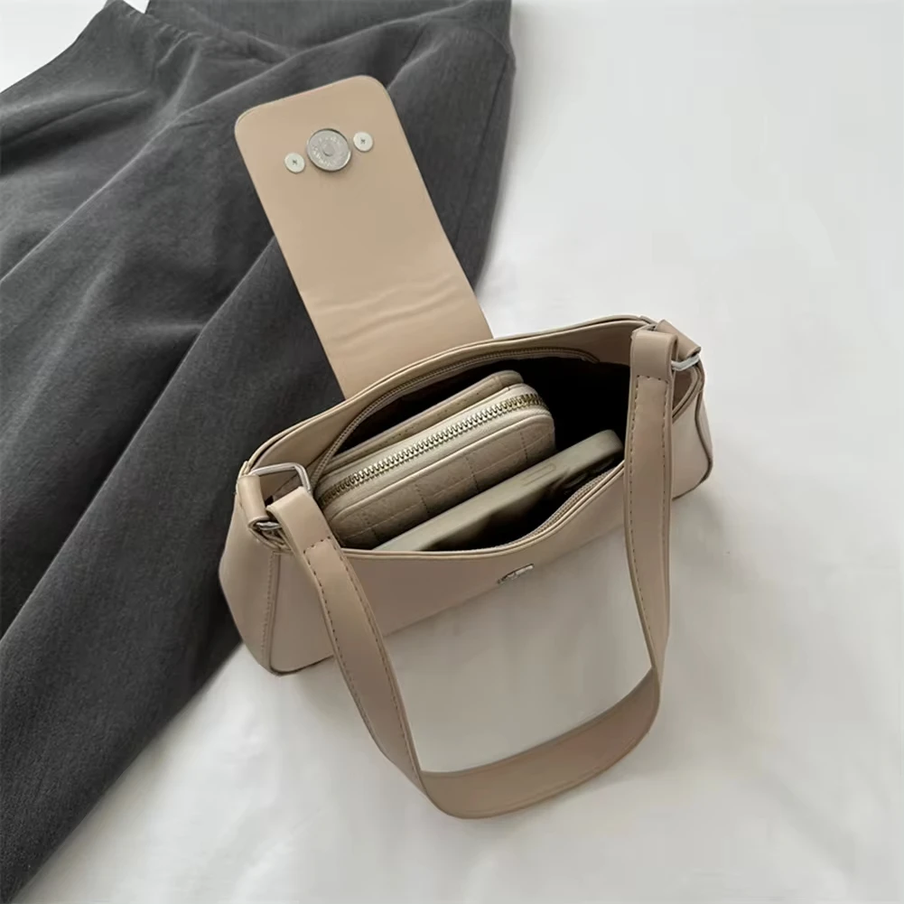 2025 الكلاسيكية Y2K محفظة صغيرة العلامة التجارية الفاخرة حقائب اليد النسائية خمر بولي PU حقائب كتف جلدية للنساء اليومية السيدات حقيبة تحت الإبط