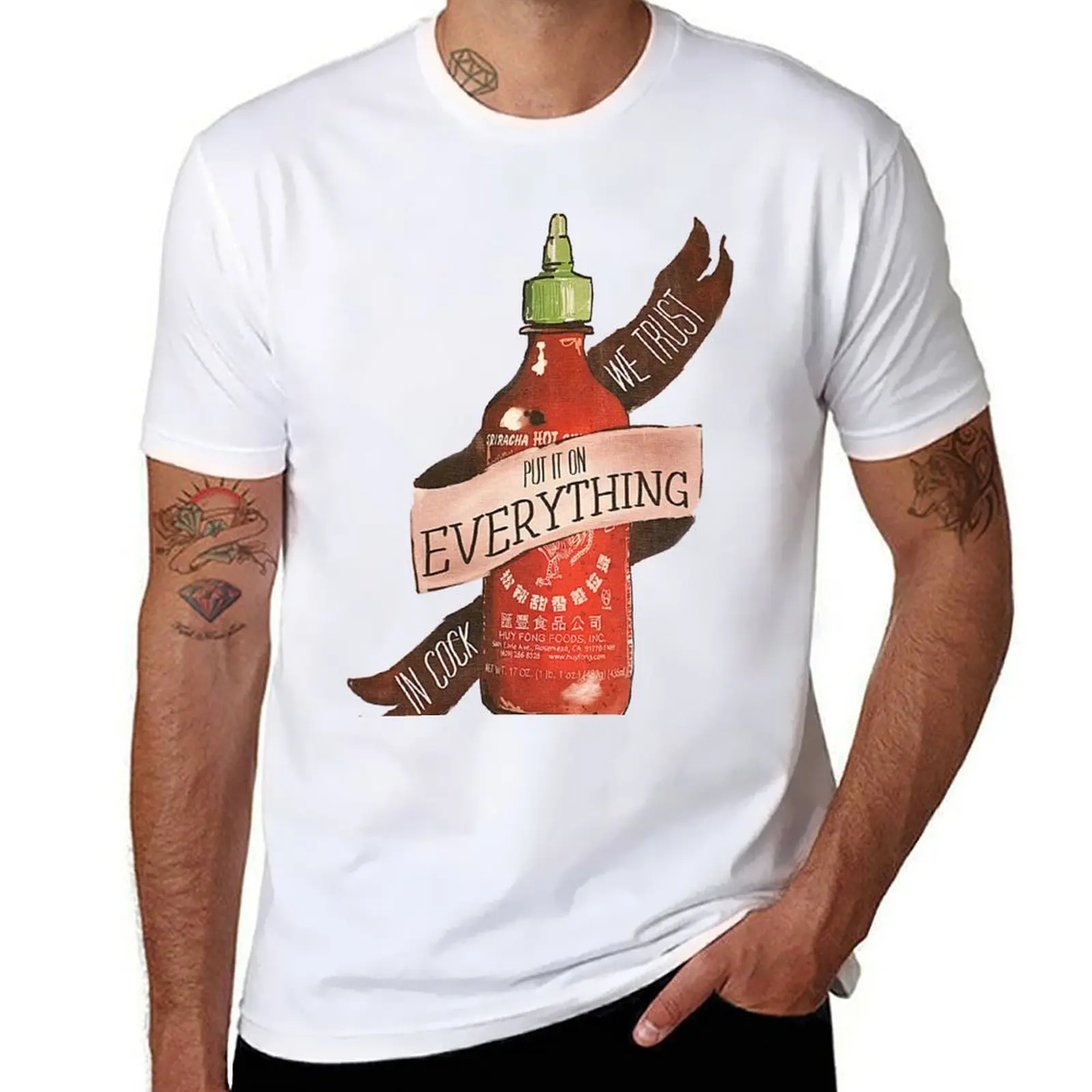 

Sriracha T-Shirt cotton t shirt man t shirts for man slim fit T-Shirt