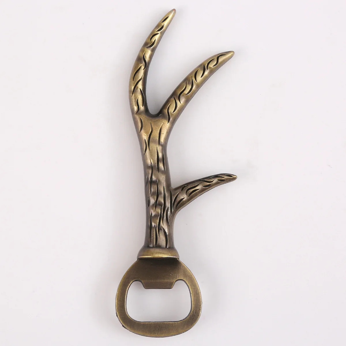 Creative European-style home Christmas antler beer opener with metal