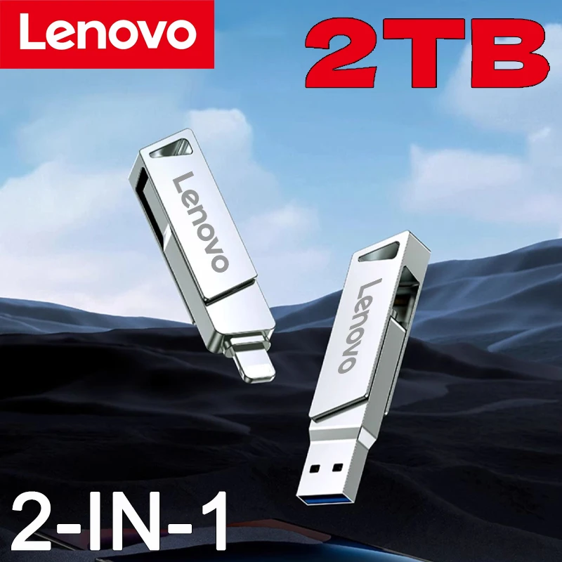 

Lenovo 2TB Lightning USB 3.0 Flash Drive For Iphone Ipad Android 128GB Pen Drive OTG Pendrive 2 In 1 Memory Stick For IPhone 14