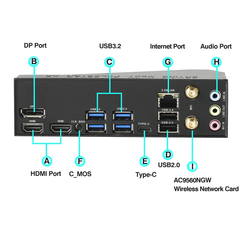 Imagem -03 - Erying-pc Gaming Motherboard com Núcleo Onboard Conjunto de Montagem de Computadores de Mesa Kit Interpose i7 13650hx Ddr5 5600 14c20t Diy