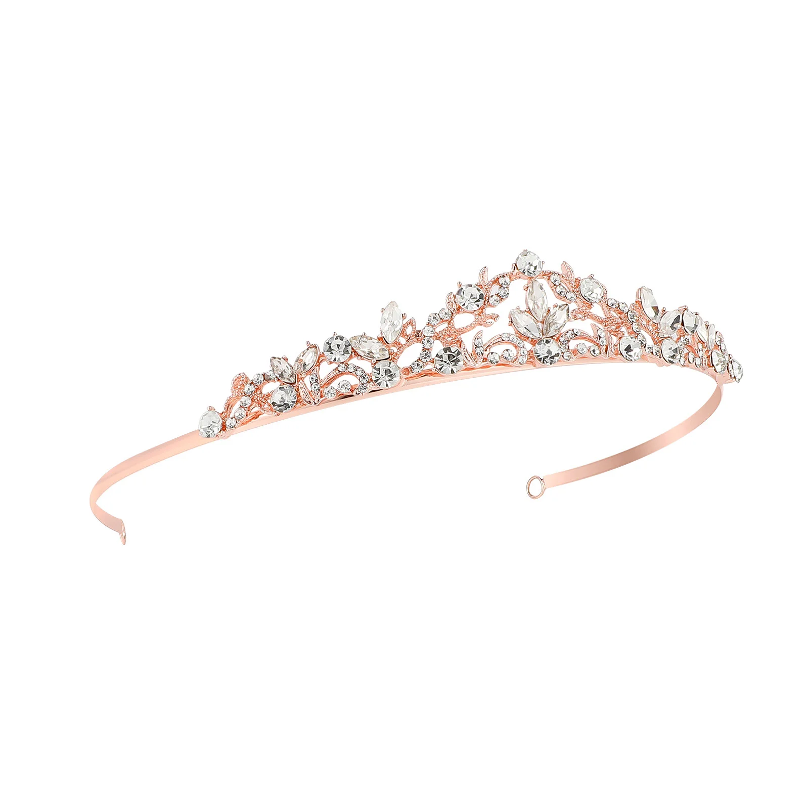 

Drop Diamond Crown Headband Pearl Rhinestone Gold Wedding Tiaras for Bride Goldendoodle Ornament Pink Hair Accessories Jewelry