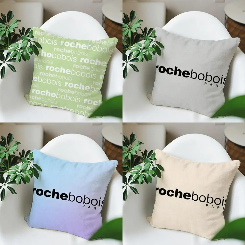 1P-Roche Bobois Housse de coussin carrée, housse de coussin vintage douce pour canapé, décoration d'intérieur et housse de protection