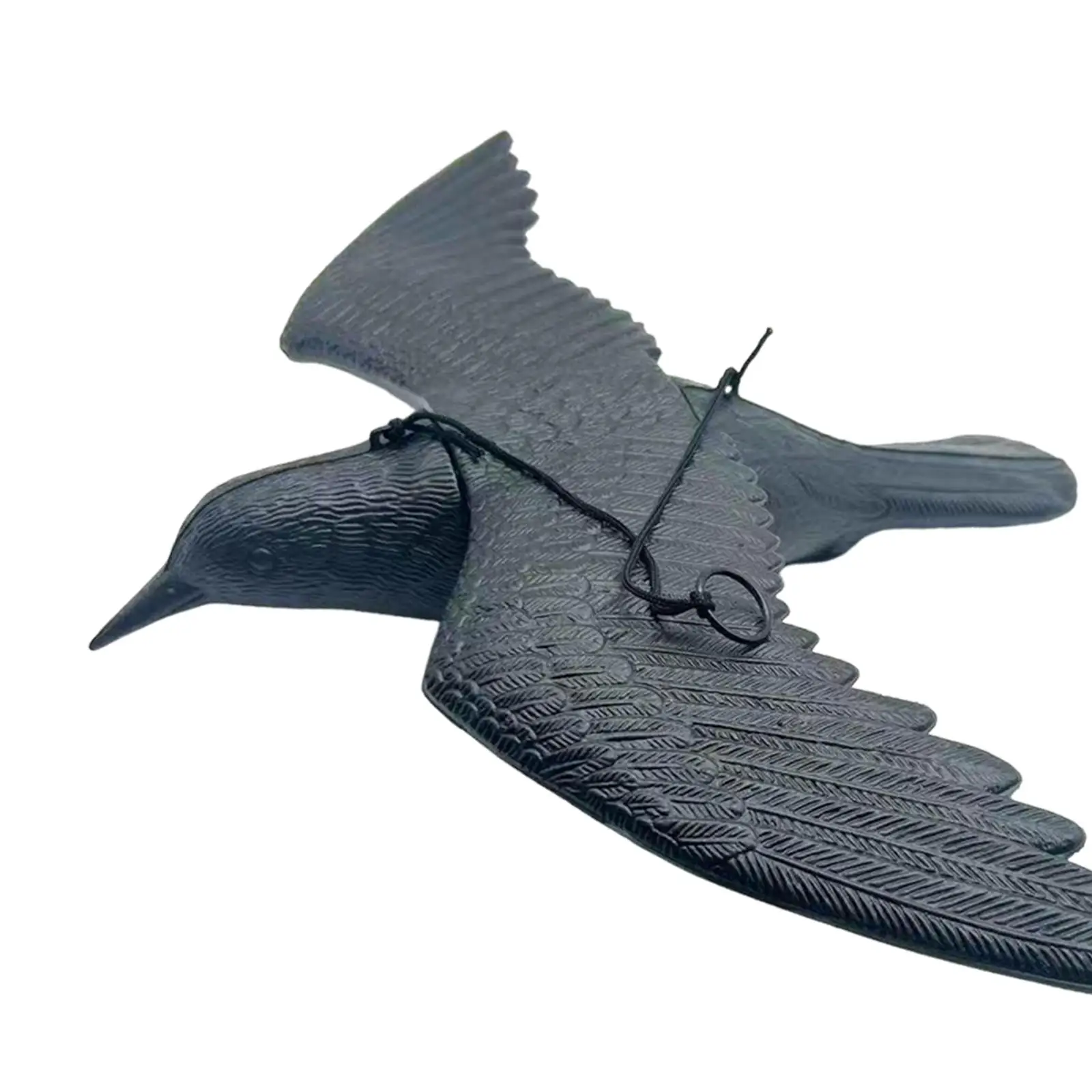 Realistic Crow Decoys Flying Crow Ornament for Halloween Party Holiday Home