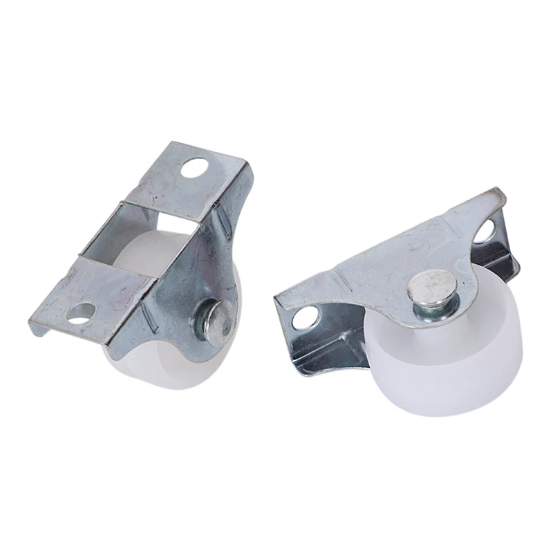 32 Pcs White Plastic 25Mm Diameter Furniture Replacement Caster Wheel
