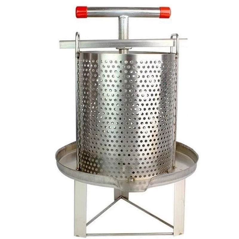 ماكينة ضغط العسل اليدوية مستخرج العسل المقاوم للصدأ السميك من الفولاذ المقاوم للصدأ مع 3 مرشحات العسل دليل منزلي مسبقًا